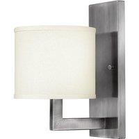 Netlighting Hampton 1 Light Indoor Wall Light Antique Nickel E27 in Grey