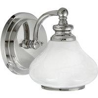 Netlighting Ainsley 1 Light Indoor Wall Light Polished Chrome IP44 G9 in Grey