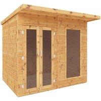 Mercia 8 x 6 Feet Maine Pent Summerhouse - L233.1 x W246.8 x H217 cm - Brown in Light Brown