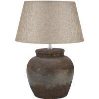 Love Lace Castello Aged Stone Ceramic Table Lamp in Beige