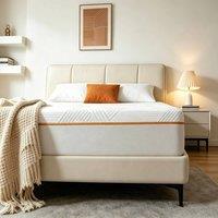 Matteo Memory Foam Gel Mattress Medium Firm, 20cm Mattress in White | Size: Double