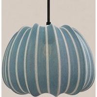 CGC Lighting CGC Fleur Large 50cm Striped Bell Lantern Lampshade in Blue