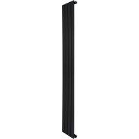Monstershop Flat Single Column Radiator - 1600 x 280mm - Black