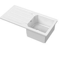 Balterley Compact Single Bowl Countertop Sink 865x435mm in White