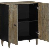Berkfield Home Sideboard Light Grey 60x33.5x75 cm Solid Wood Mango