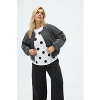 Yours Women's Zip Barrel Jacket in Charcoal | Size: 22-24