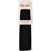 Kitsch Women's Fabric Active Headbands 3pc Set - Black