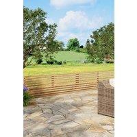 H&O Direct 60cm H Outdoor Garden Wood Fence in Natural