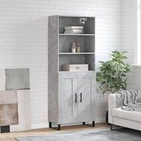 Berkfield Home Highboard Concrete Grey 69.5x34x180 cm Engineered Wood
