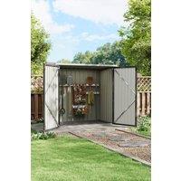 Garden Sanctuary 5.5x3ft Garden Metal Tool Shed Outdoor Patio Storage House in Grey