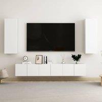 Berkfield Home 5 Piece TV Cabinet Set White Engineered Wood