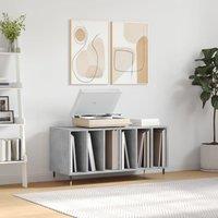 Berkfield Home Record Cabinet Concrete Grey 100x38x48 cm Engineered Wood | Size: 100 x 38 x 48 cm