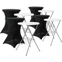 sweeek Folding steel high reception table with protective cover (set of 4) in Black