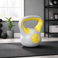 STILVORA 4 kg Kettlebell with PU Cover in Grey