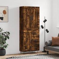 Berkfield Home Highboard Smoked Oak 69.5x34x180 cm Engineered Wood in Brown
