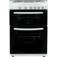 Statesman Double Oven Gas Cooker with Glass Lid in White