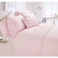 Rapport Home Papillon Polycotton Duvet Cover Set with Pillowcase in Dusty Pink | Size: Double