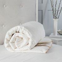 Snug City Luxury 13.5 Tog Goose Feather & Down Duvet 100% Cotton Cover in White | Size: Super King