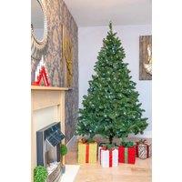 Shatchi 6FT Pre-Lit Green Bushy Imperial Pine Artificial Deluxe Christmas Tree Hinged Branches Pencil Point Tips with Metal Stand