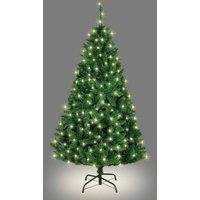 Shatchi 6FT Prelit Green Bushy Imperial Pine Christmas Tree Warm White LEDs