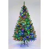 Shatchi 7FT Prelit Green Bushy Imperial Pine Christmas Tree Multicolour LEDs