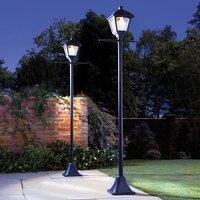 Gainsborough Deluxe Solar Lamp Post Light, Weatherproof Stainless Steel in Black