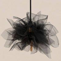CGC Lighting Odette 60cm Ruffle Layered Tulle Silhouette Lampshade in Black
