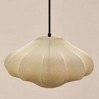 CGC Lighting Jolie 50cm Ivory Stretch Smooth Fabric Round Seashell Lampshade