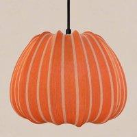 CGC Lighting CGC Fleur Large 50cm Striped Bell Lantern Lampshade in Orange