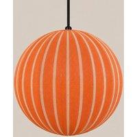 CGC Lighting Fleur Large 45cm Striped Round Globe Lantern Lampshade in Orange