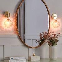 Wyld and Coco Pink Gold Glass Wall Lamps Set of 2 - Glam Modern