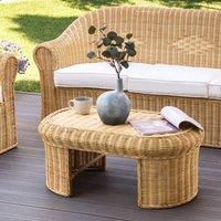 Wyld and Coco Natural Rattan Oval Coffee Table 96 x 60 cm