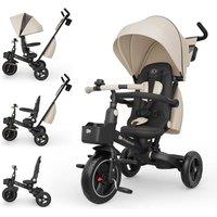 Kinderkraft SPINSTEP 2 PLUS 6 in 1 Tricycle Stroller with Parent Handle in Beige