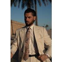 Elizabetta Boutique Men's Silvio - Silk Jacquard Tie in Dusty Pink | Size: Standard