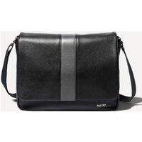 Paul Oliver Men's Messenger Bag Faux Leather Patterned One Size - Messenger Bag in Charcoal