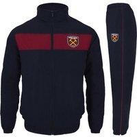 West Ham United FC Men's Adults Jacket & Pants Tracksuit Set in Navy | Size: Small