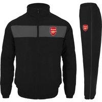 Arsenal FC Men's Adults Jacket & Pants Tracksuit Set in Black | Size: Medium