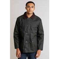 Kensington Eastside Men's Cotton Jacket with Cord Collar in Olive | Size: Large
