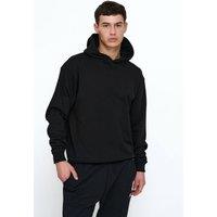 HELME Men's Back Embroidery Signature Oversized Hoodie in Black | Size: Large