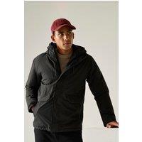 Regatta Men's Sterlings Hooded Waterproof Breathable Insulated Jacket in Jet Black | Size: 5XL