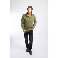 Weird Fish Men's Brampton 1/4 Zip Sweatshirt in Light Green | Size: Medium