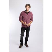 Weird Fish Men's Shires Full Zip Grid Fleece in Raspberry | Size: 2XL