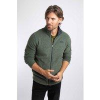 Weird Fish Men's Shires Full Zip Grid Fleece in Green | Size: 2XL