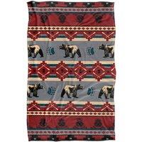 JQ Licensing Southwest Lodge Bear Silky Touch Super Soft Throw Blanket | Size: Large