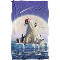 JQ Licensing - Jlo Christmas Polar Bear & Penguins Silky Touch Super Soft Throw | Size: Large