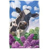 JQ Licensing - Jlo Cow & Butterflies Garden Silky Touch Super Soft Throw Blanket | Size: Large