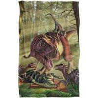 JQ Licensing - Jlo T-Rex & Raptor Dinosaur Fight Silky Touch Super Soft Throw Bl | Size: Large