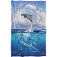 JQ Licensing - Jlo Dolphin Clouds Silky Touch Super Soft Throw Blanket | Size: Large