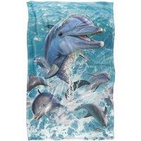 JQ Licensing - Jlo Dolphins Jumping Silky Touch Super Soft Throw Blanket | Size: Large