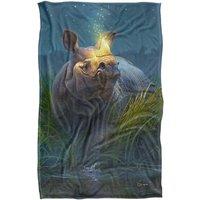 JQ Licensing - Jlo Rhino Glowing Horn Silky Touch Super Soft Throw Blanket | Size: Large
